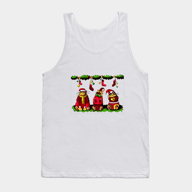 Christmas cats Tank Top by Sarochkadraws